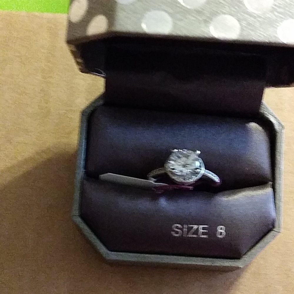 White gold filled ring size 8